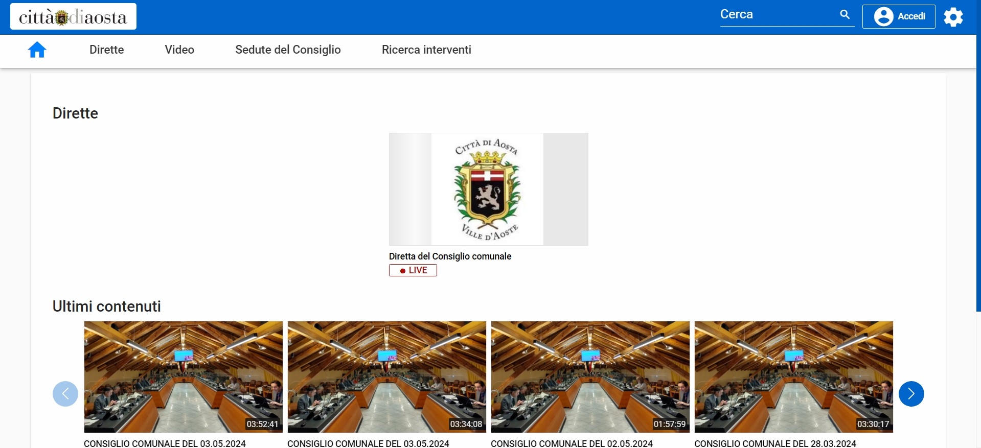 Online il rinnovato portale web dedicato ai contenuti video del Consiglio comunale