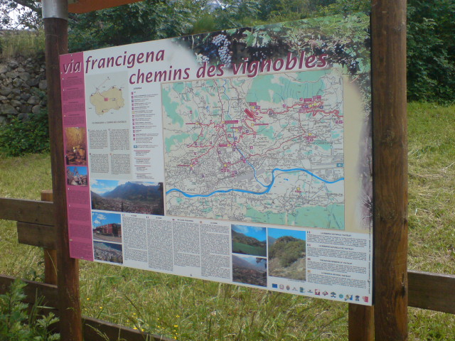 Cartello Chemin des Vignobles